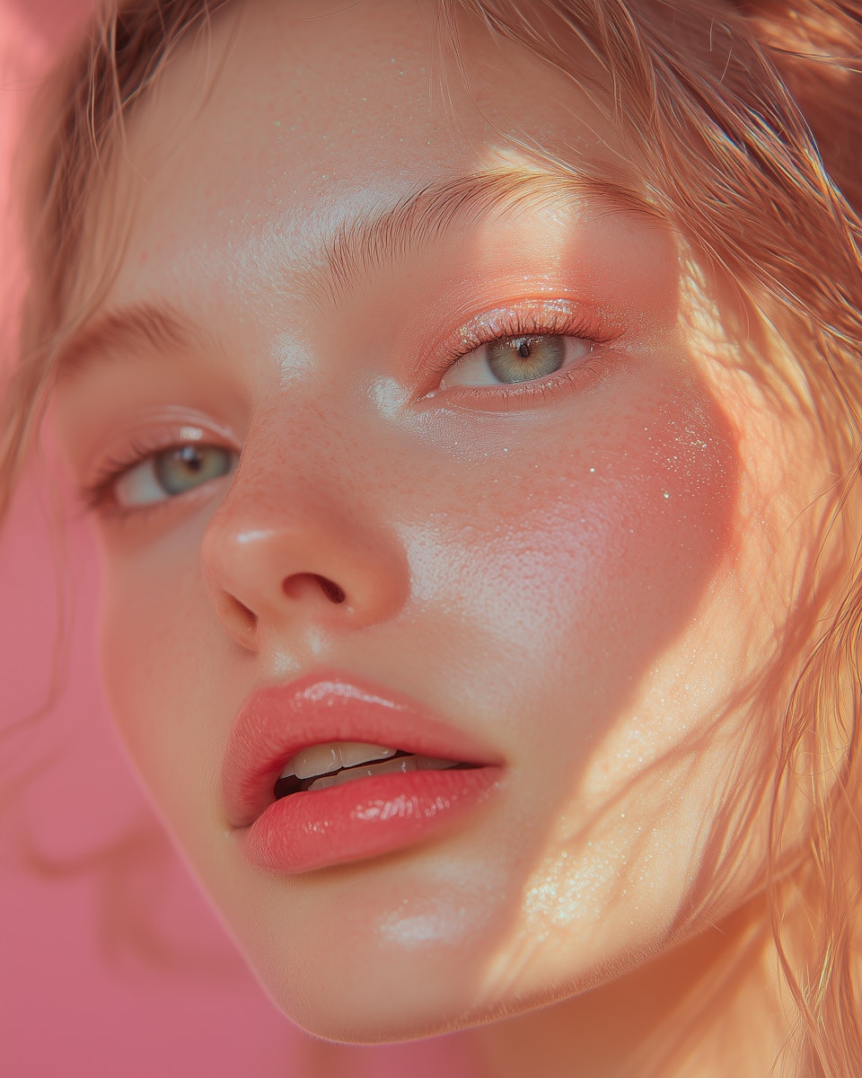 Una imagen mostrando una chica utilizando maquillaje monocromático