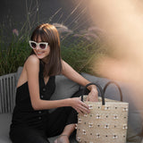 Flowers Swarovski & Shells Black