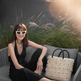 Flowers Swarovski & Shells Black