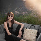 Flowers Swarovski & Shells Black