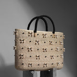 Flowers Swarovski & Shells Black