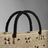 Flowers Swarovski & Shells Black