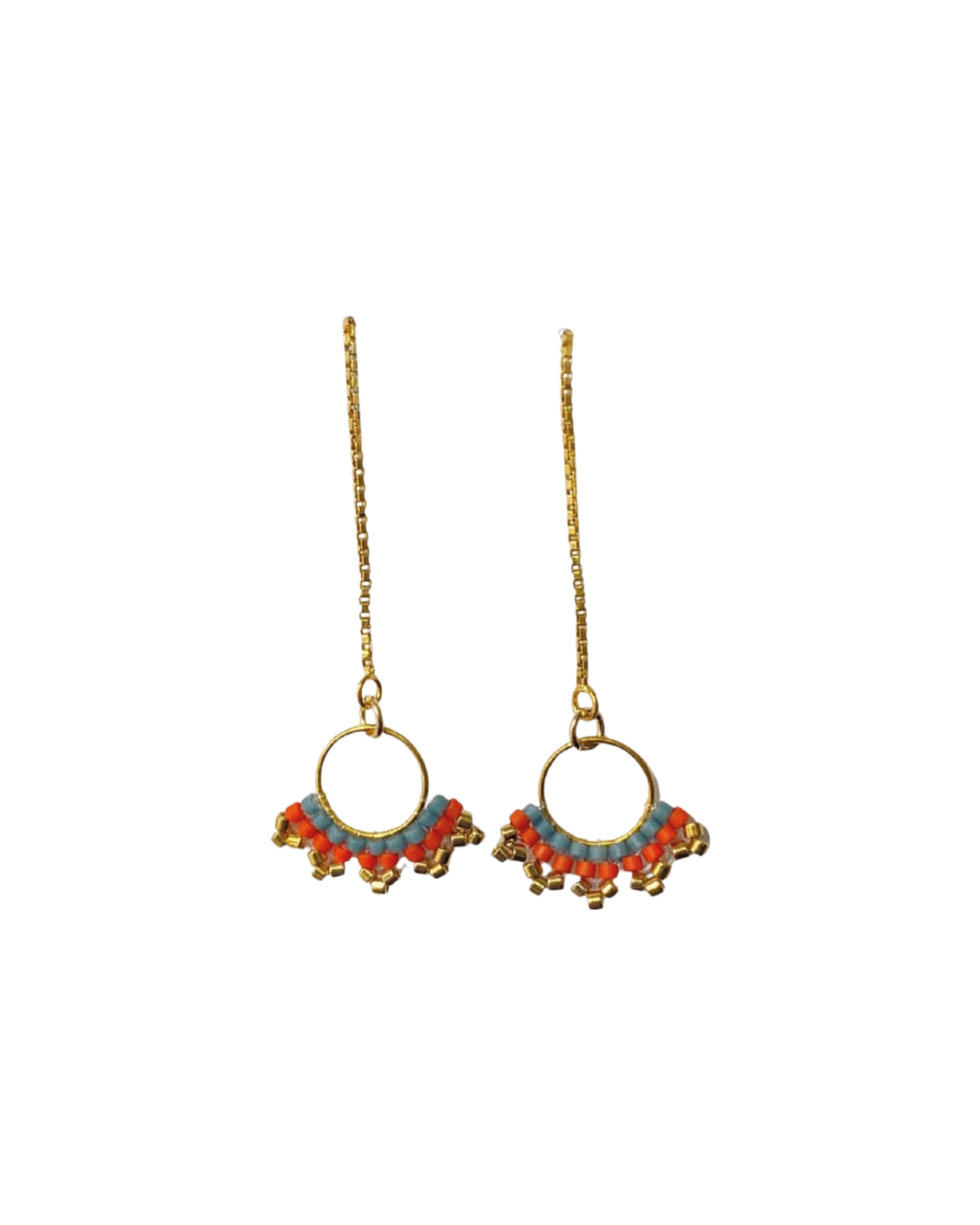 Fan Chain Earrings - Vösh Design Earrings