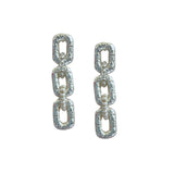 Connected Mini Link Beaded Earrings