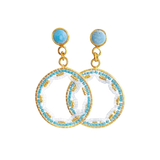 Turquoise Dangle Earrings - Vösh Design Earrings