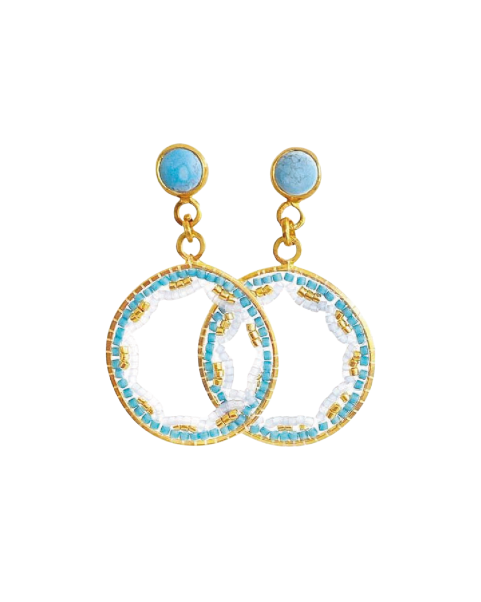 Turquoise Dangle Earrings - Vösh Design Earrings