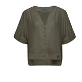 Blusa manga corta Agua Verde Oliva