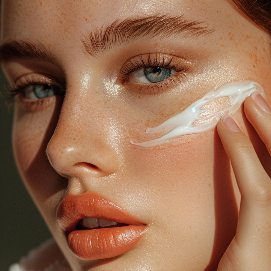 una mujer usando una bb cream como su aliada multifuncional para una piel radiante