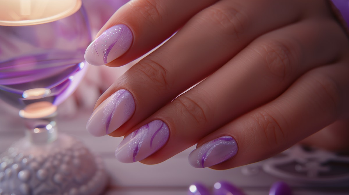 Uñas decoradas con efecto espejo y efecto perla, tendencia 2025 en OnPost Beauty