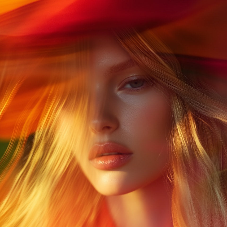 Una imagen de una mujer representando el concepto de extracción de color para el cabello