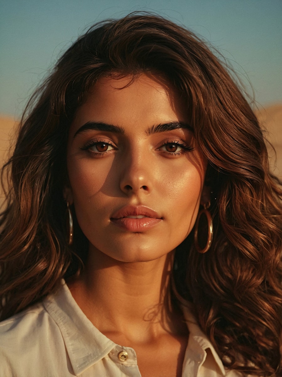 una mujer con ondas para cabello 
