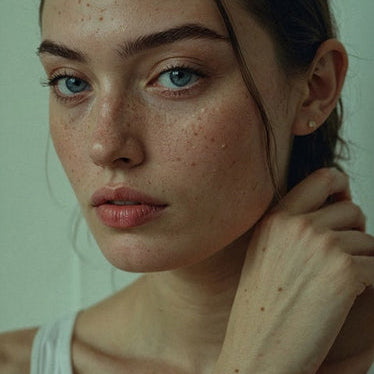 una modelo de OnPost Beauty terminado sus rutina de noche de labios para despertar con una sonrisa