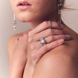 Anillo Plata Tercio Zirconia