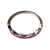Anillo Corona Plata Zirconia Rosa
