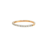 Anillo Dorado Simple Zirconia Blanca