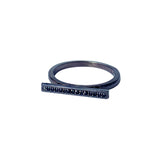 Anillo Negro Barra Zirconia