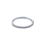 Anillo Plata Simple Zirconia Blanca