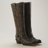 Botas biker aged brown