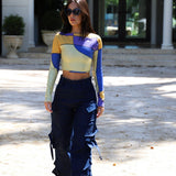 Pantalón Cargo Azul Vaquero