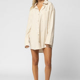 Boyfriend oversized Shirt Beige