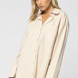 Boyfriend oversized Shirt Beige