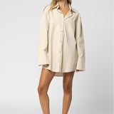 Boyfriend oversized Shirt Beige