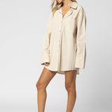 Boyfriend oversized Shirt Beige