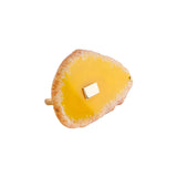 Ring Dorado Cuarzo Circular Amarillo