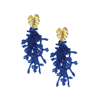 Cobalt Coral Earrings