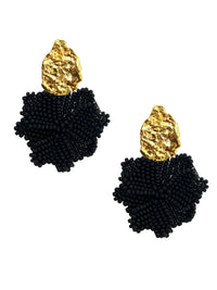 Black Blossom Earrings