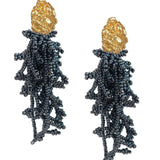 Charcoal Coral Earrings