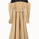 Off the shoulder deconstructed trench coat