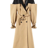 Off the shoulder deconstructed trench coat