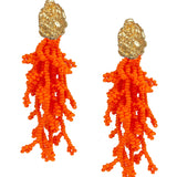 Orange Coral Earrings