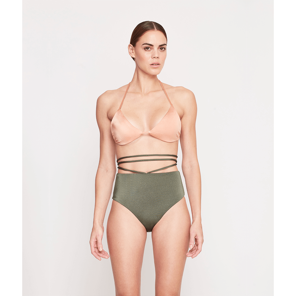ANA BOLENA Salmon + Verde tierra