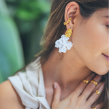 White Blossom Earrings