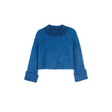 Nube cropped blue mix sweater