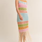 Crochet rainbow dress